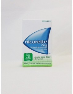 NICORETTE 2 mg 105 CHICLES...